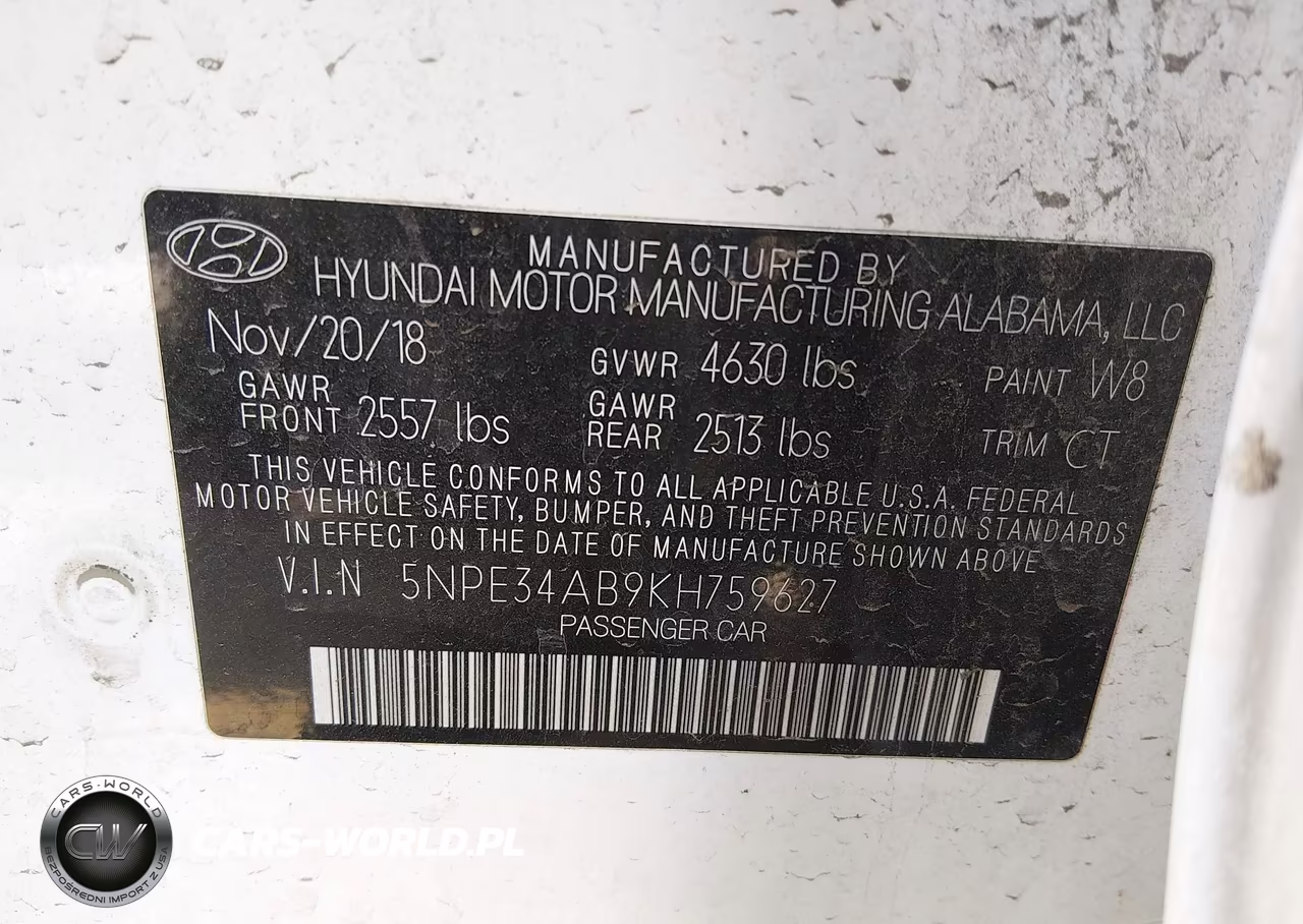 2019 Hyundai Sonata Limited 2.0T VIN:5NPE34AB9KH759627 - 9
