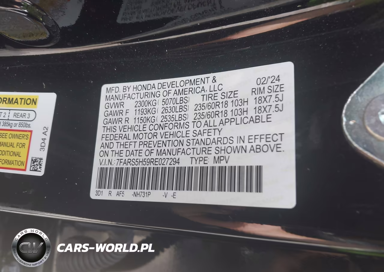2024 Honda Cr-V Hybrid Sport VIN:7FARS5H59RE027294 - 9
