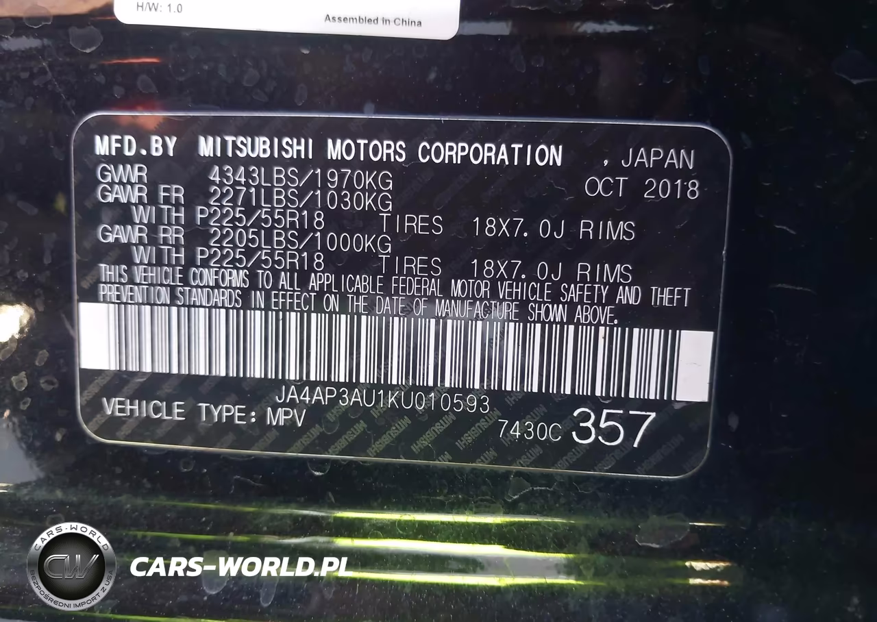 2019 Mitsubishi Outlander Sport 2.0 Es VIN:JA4AP3AU1KU010593 - 9
