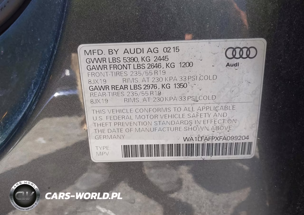 2015 Audi Q5 2.0T Premium VIN:WA1LFAFPXFA099204 - 9