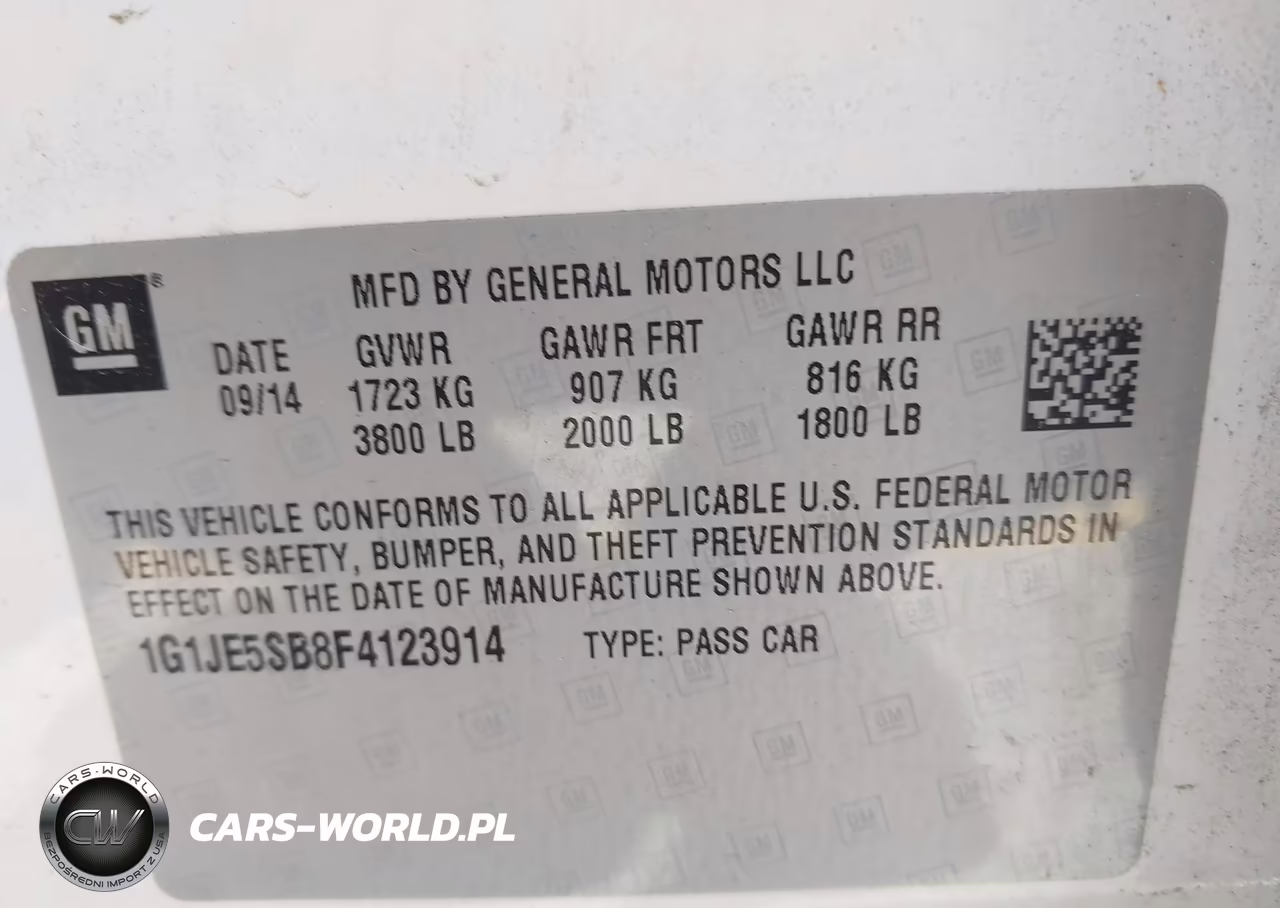 2015 Chevrolet Sonic Ltz Auto VIN:1G1JE5SB8F4123914 - 9