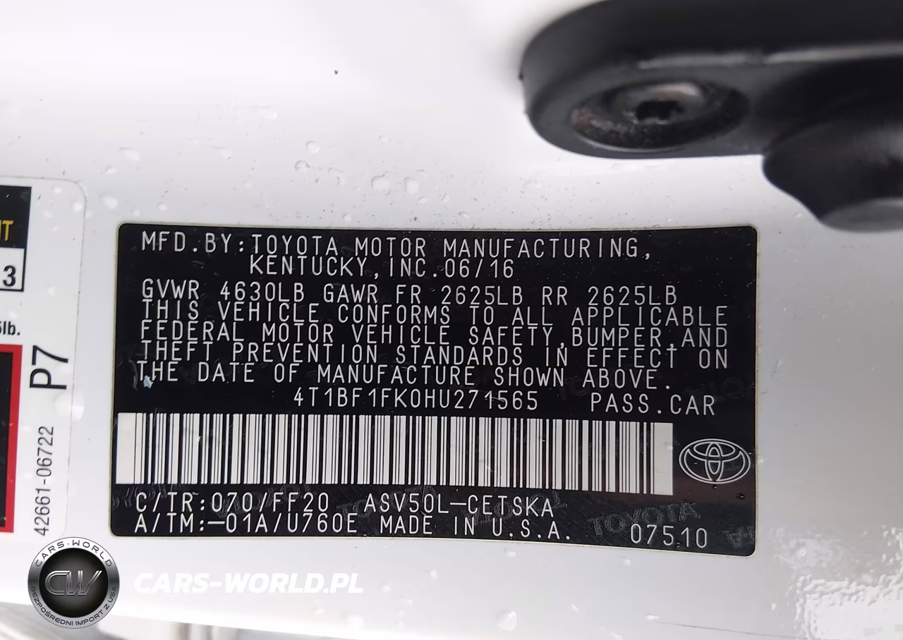 2017 Toyota Camry Se VIN:4T1BF1FK0HU271565 - 9