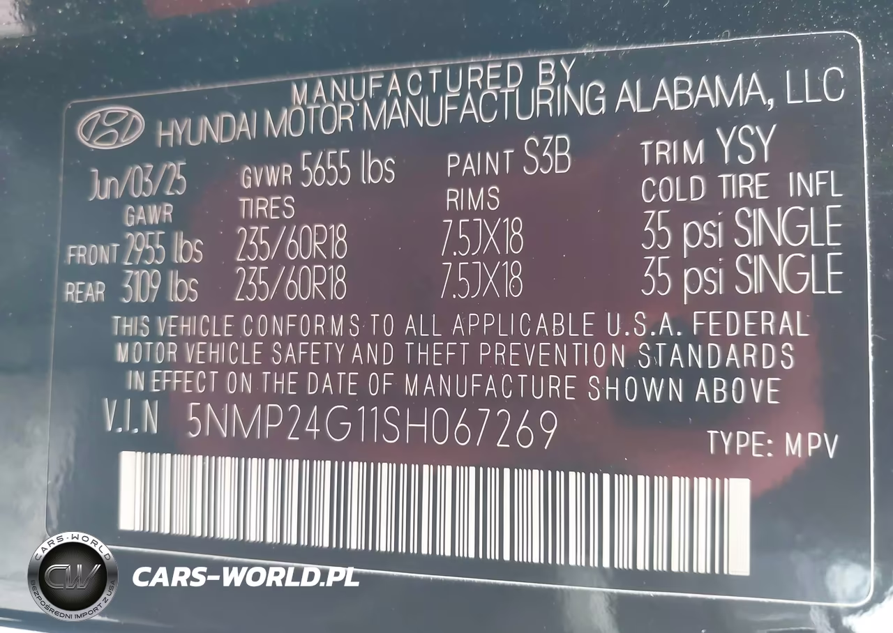 2025 Hyundai Santa Fe Hybrid Sel VIN:5NMP24G11SH067269 - 9