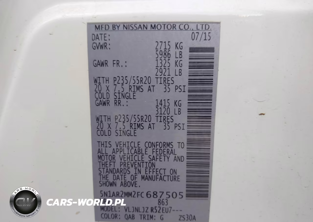 2015 Nissan Pathfinder Platinum VIN:5N1AR2MM2FC687505 - 9