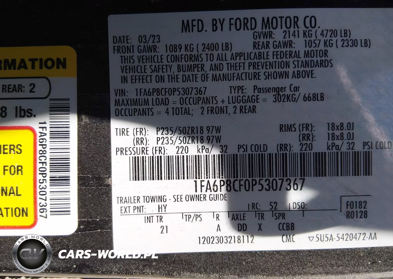 2023 Ford Mustang Gt Fastback VIN:1FA6P8CF0P5307367 - 9