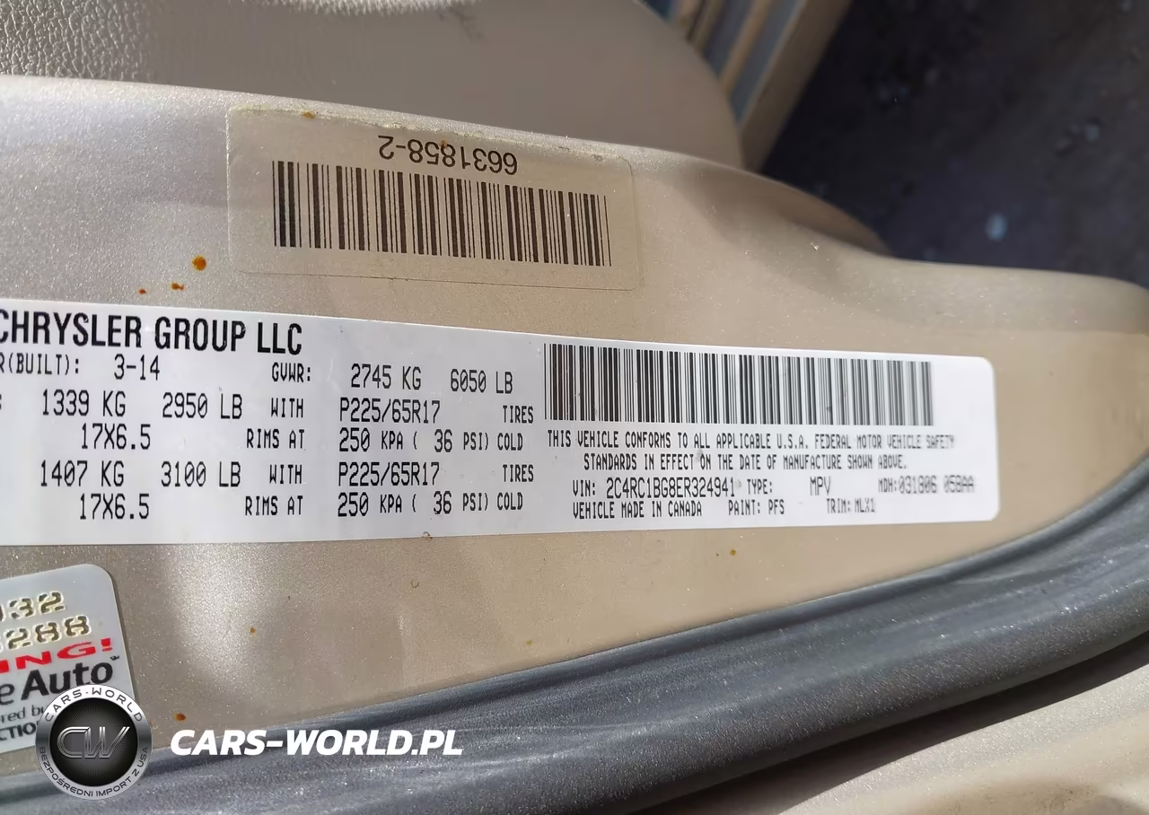 2014 Chrysler Town & Country Touring VIN:2C4RC1BG8ER324941 - 9