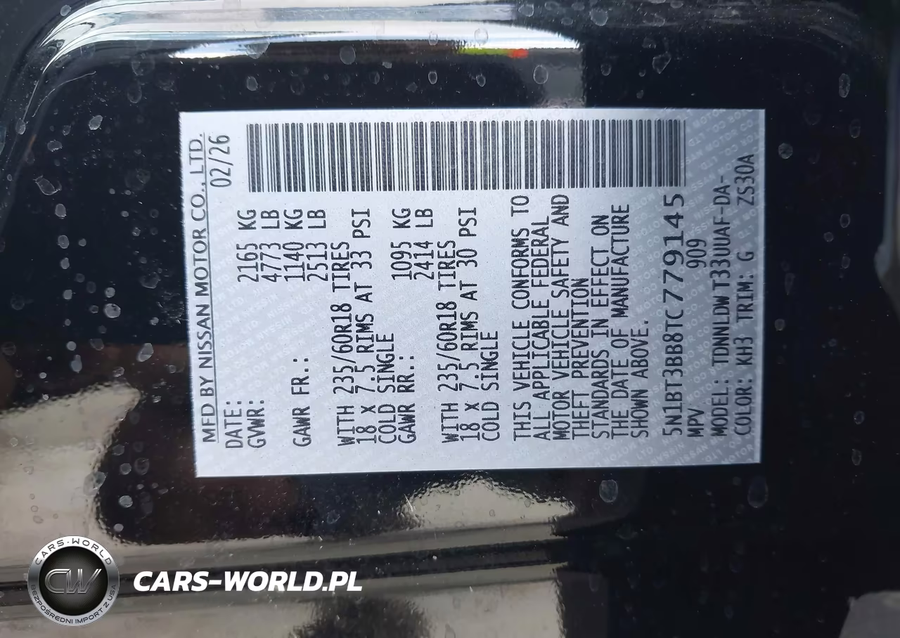 2026 Nissan Rogue Sv VIN:5N1BT3BB8TC779145 - 9