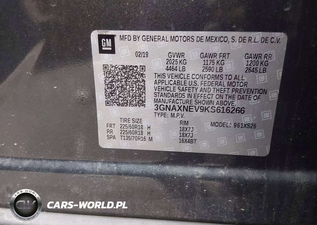 2019 Chevrolet Equinox Premier VIN:3GNAXNEV9KS616266 - 9