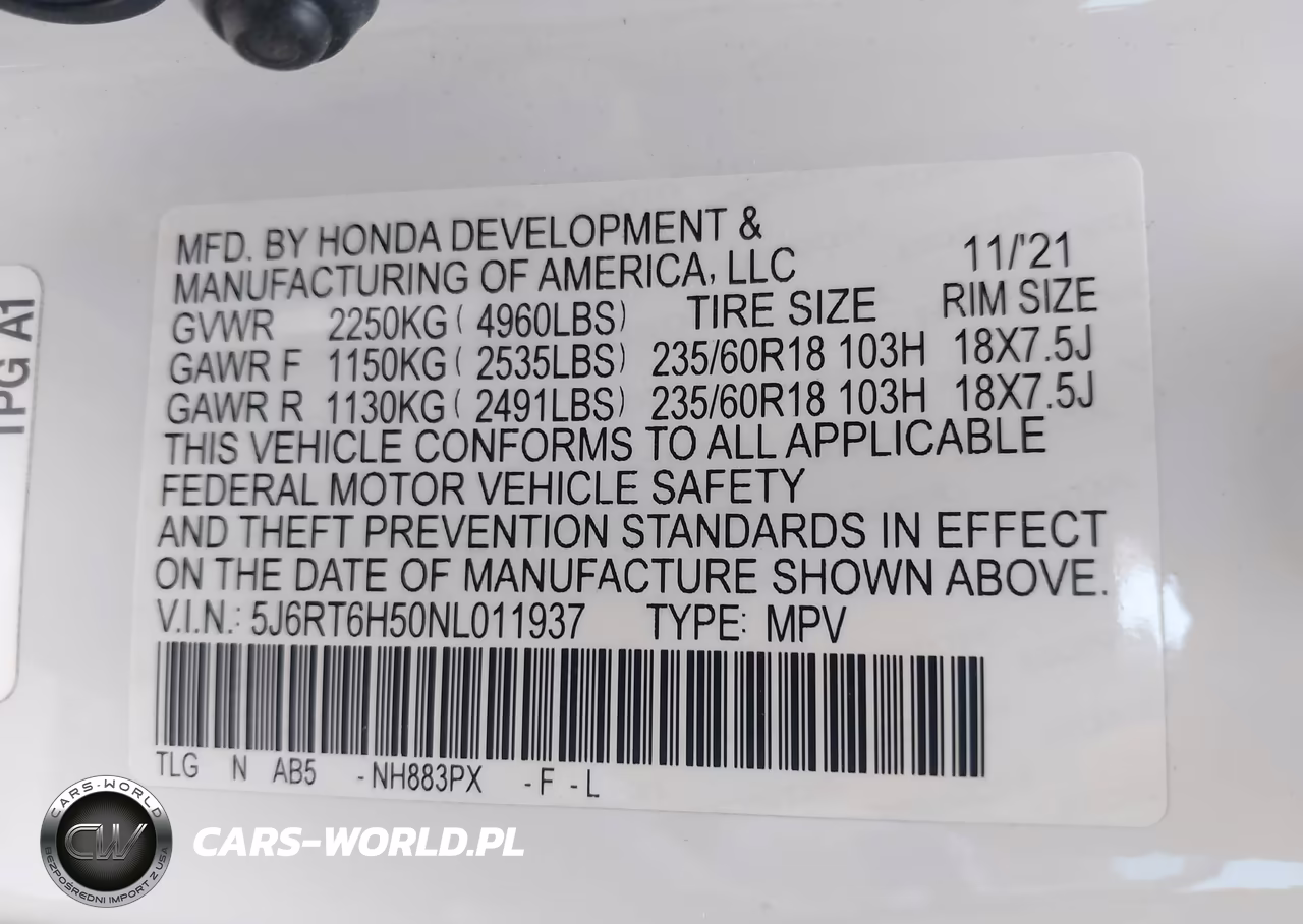 2022 Honda Cr-V Hybrid Ex VIN:5J6RT6H50NL011937 - 9