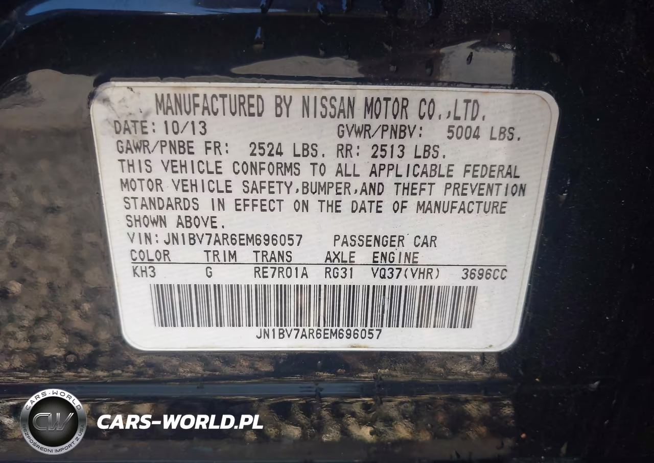 2014 Infiniti Q50 Sport VIN:JN1BV7AR6EM696057 - 9