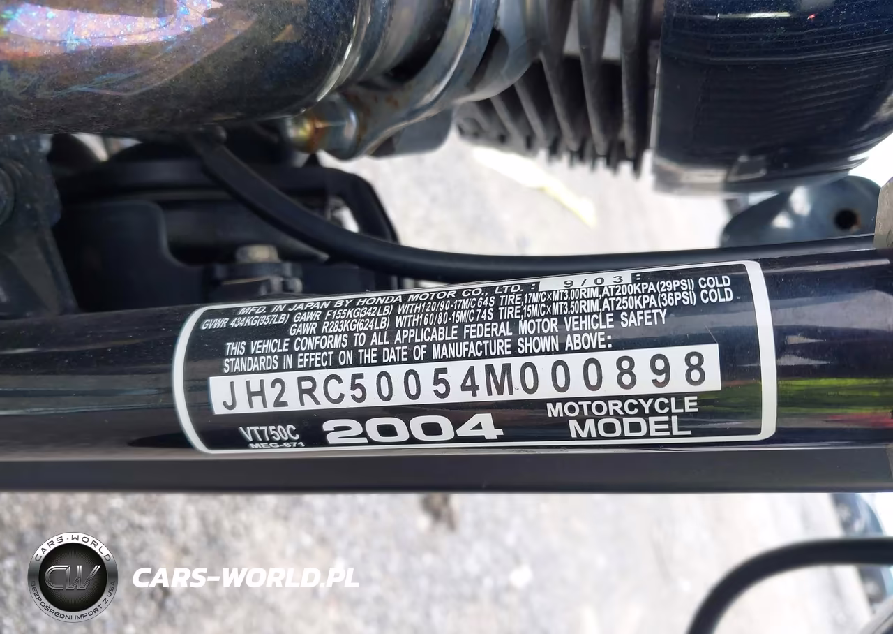 2004 Honda Vt750 C VIN:JH2RC50054M000898 - 10
