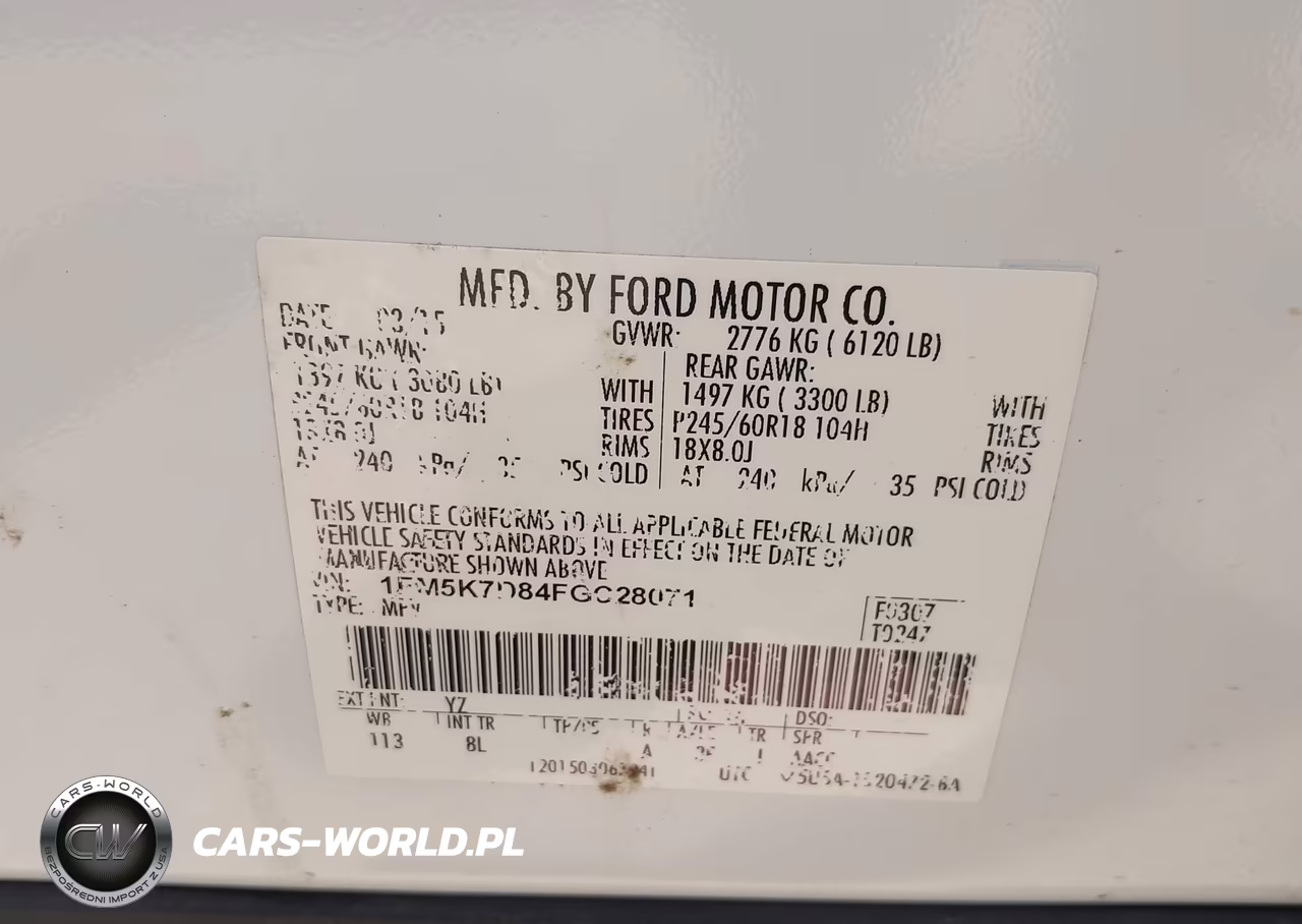 2015 Ford Explorer Xlt VIN:1FM5K7D84FGC28071 - 9