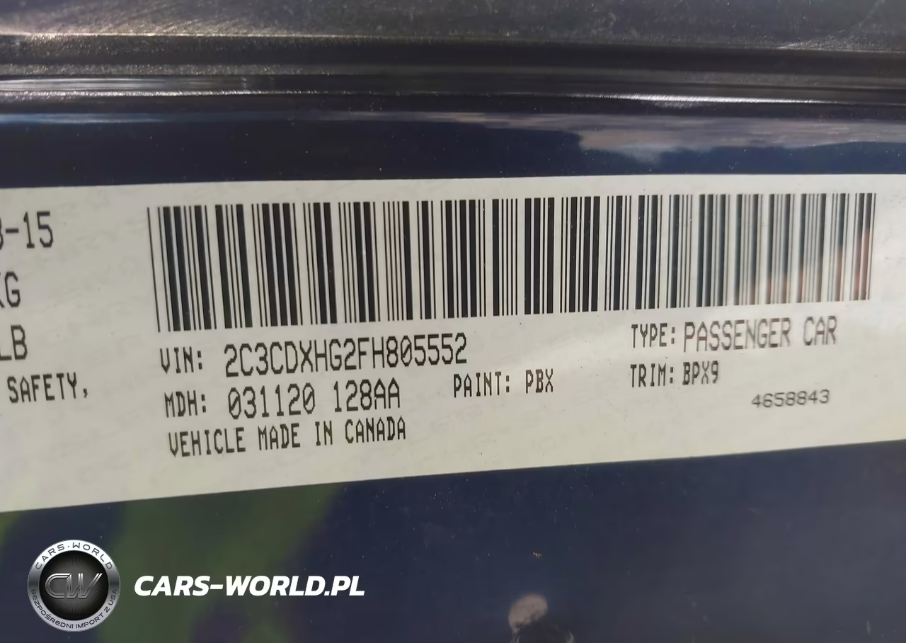 2015 Dodge Charger Sxt VIN:2C3CDXHG2FH805552 - 9