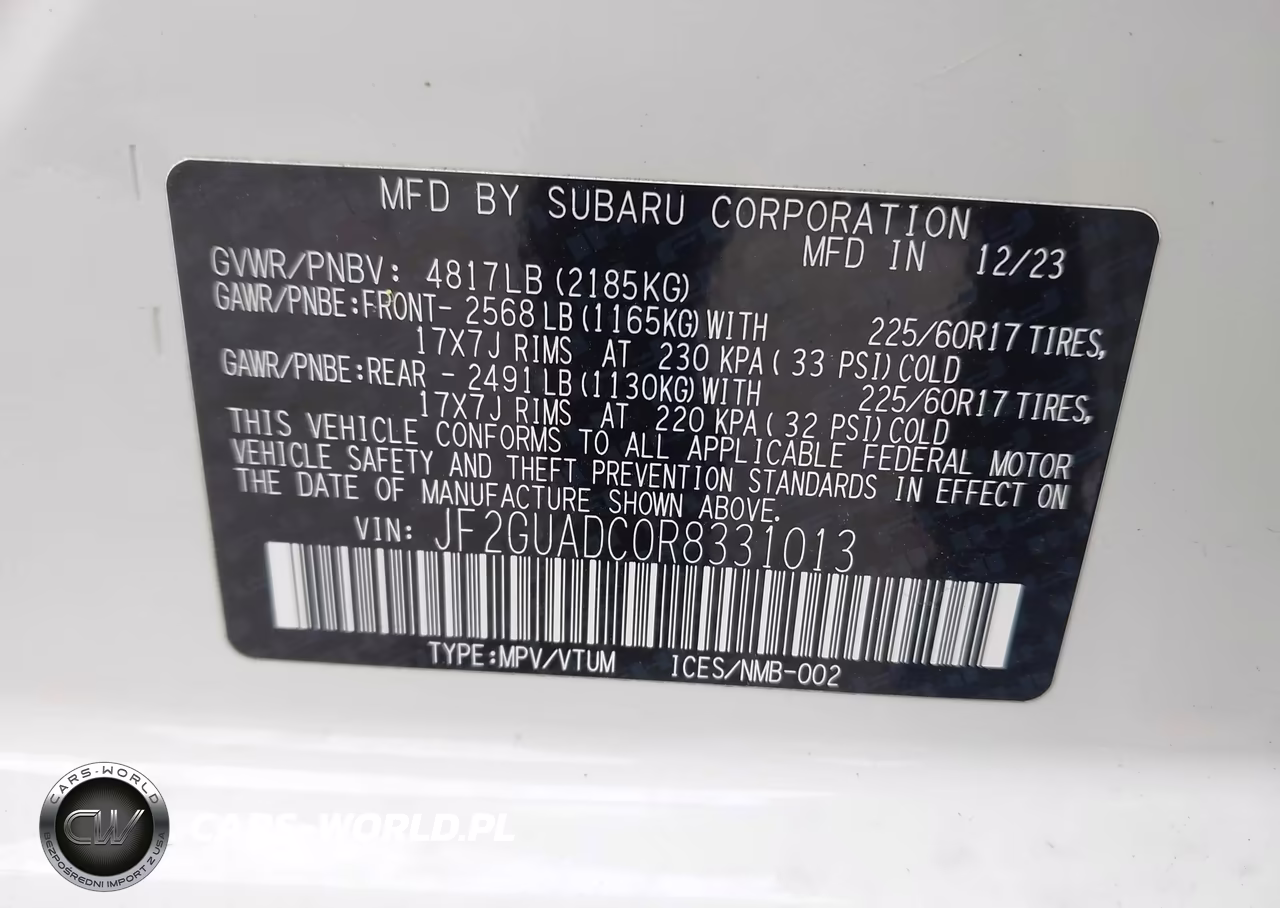 2024 Subaru Crosstrek Premium VIN:JF2GUADC0R8331013 - 9