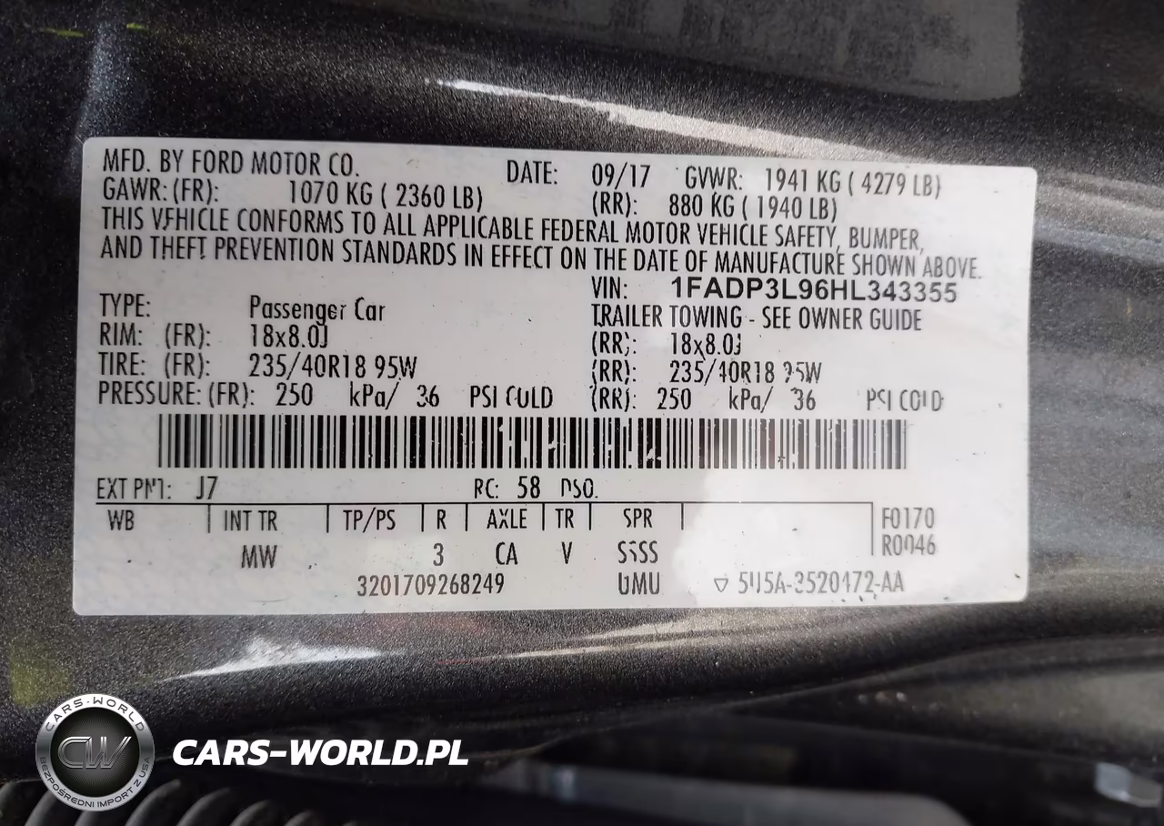 2017 Ford Focus St VIN:1FADP3L96HL343355 - 9
