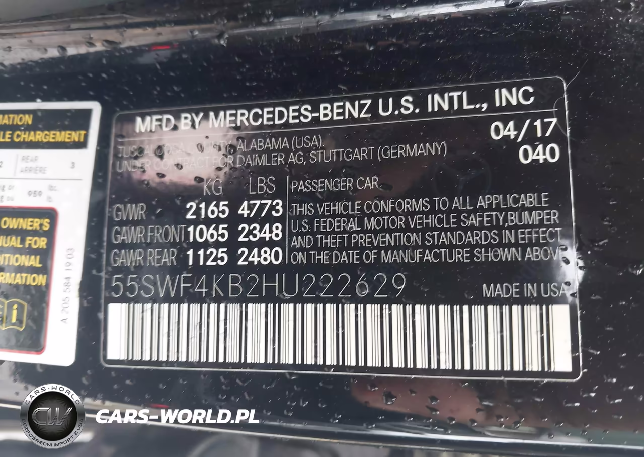 2017 Mercedes-Benz C 300 4Matic VIN:55SWF4KB2HU222629 - 9