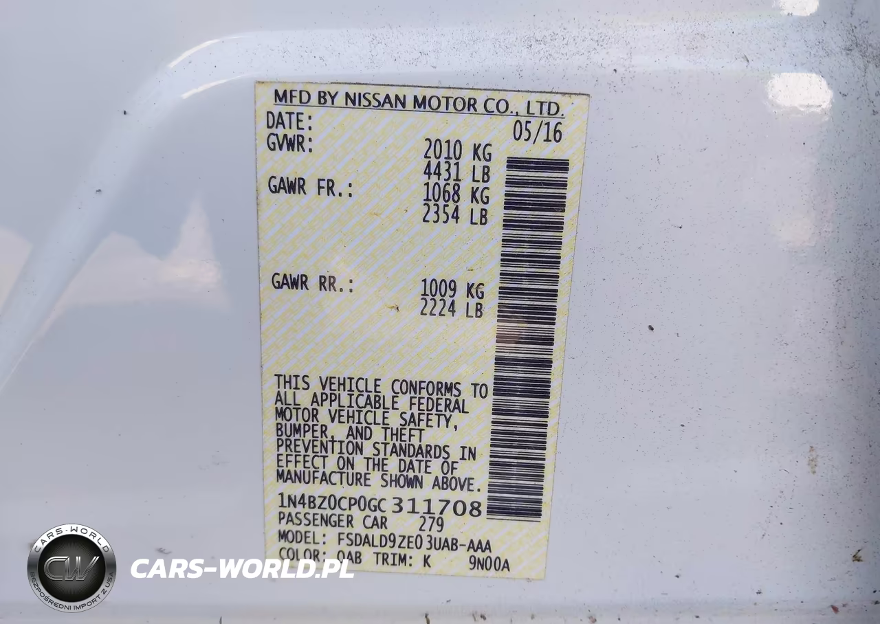 2016 Nissan Leaf Sv VIN:1N4BZ0CP0GC311708 - 9