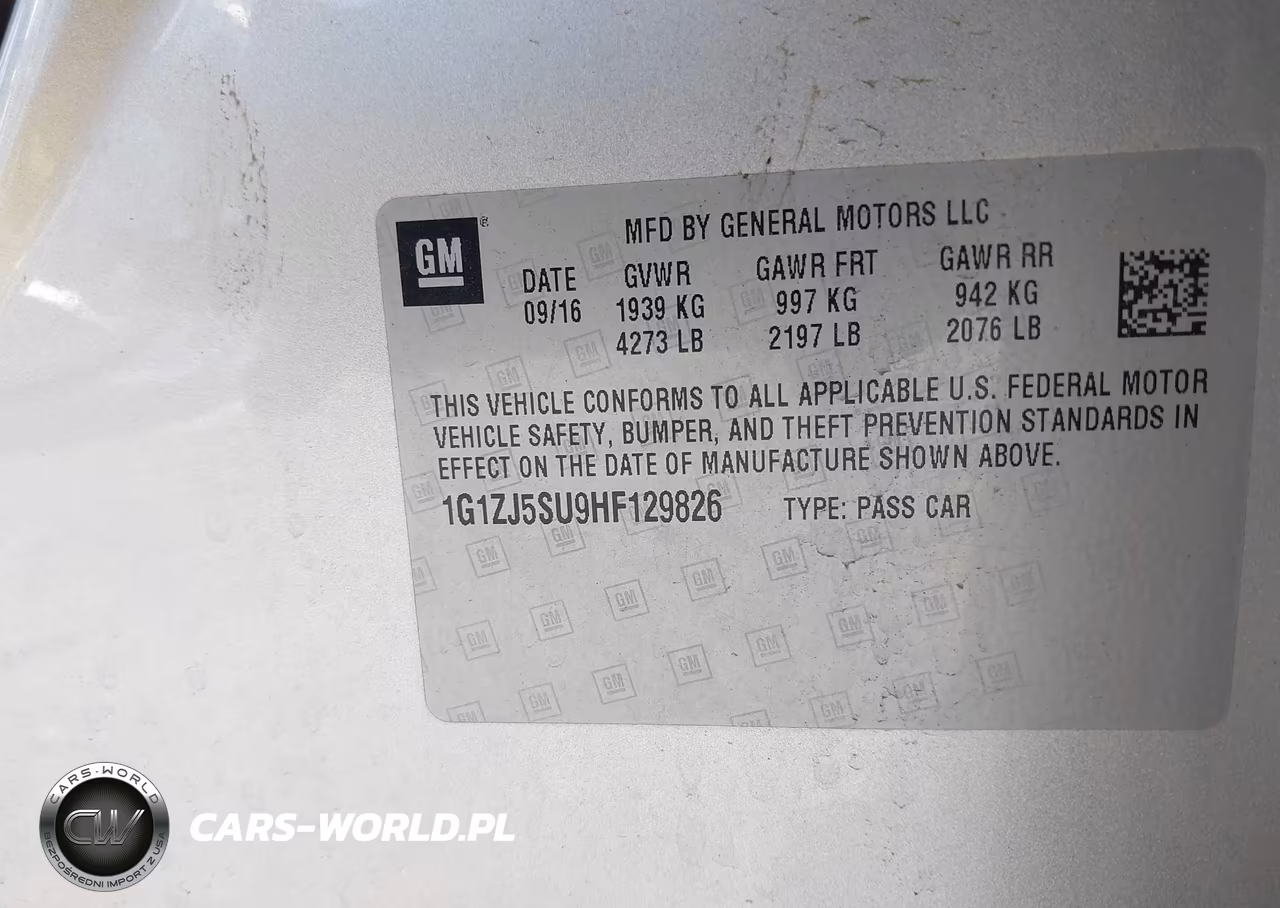 2017 Chevrolet Malibu Hybrid VIN:1G1ZJ5SU9HF129826 - 9