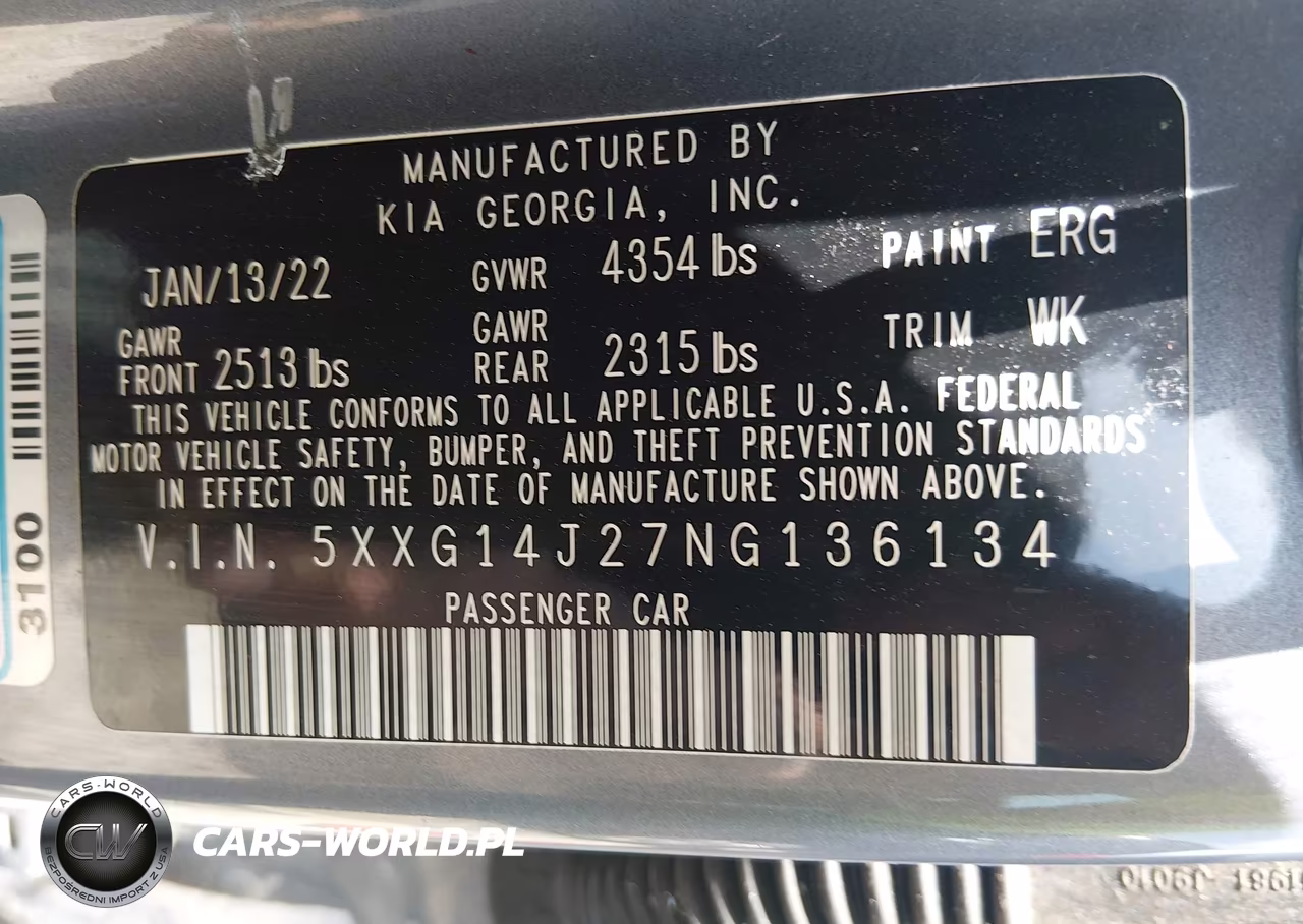 2022 Kia K5 Lxs VIN:5XXG14J27NG136134 - 9