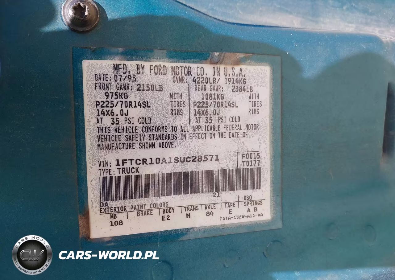 1995 Ford Ranger VIN:1FTCR10A1SUC28571 - 9