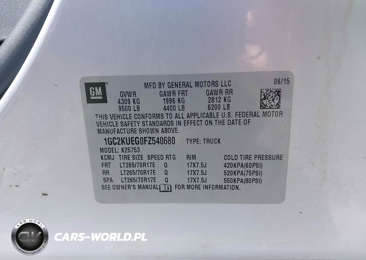 2015 Chevrolet Silverado 2500Hd Wt VIN:1GC2KUEG0FZ540680 - 9