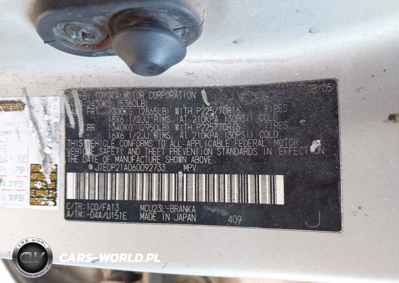 2006 Toyota Highlander V6 VIN:JTEDP21A060092733 - 9