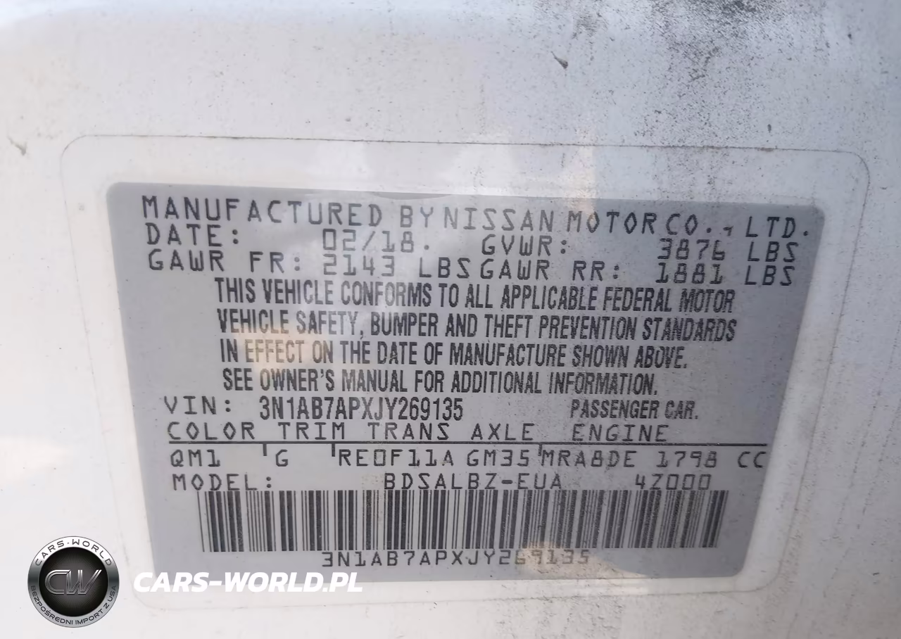 2018 Nissan Sentra S VIN:3N1AB7APXJY269135 - 9