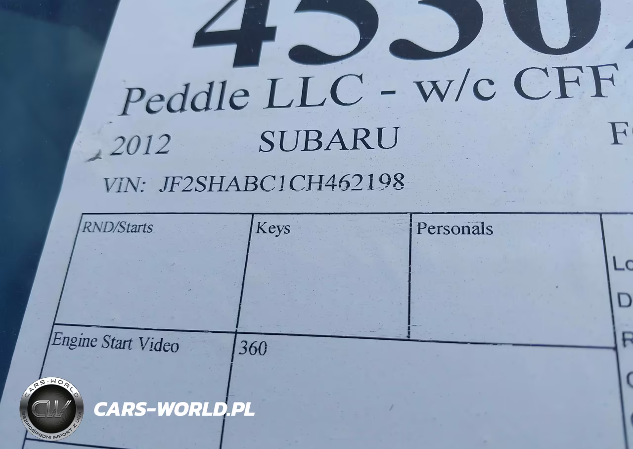 2012 Subaru Forester 2.5X VIN:JF2SHABC1CH462198 - 12