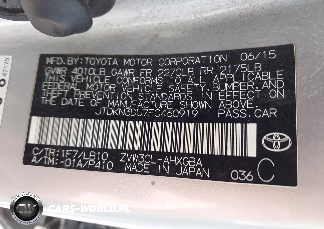 2015 Toyota Prius Four VIN:JTDKN3DU7F0460919 - 9