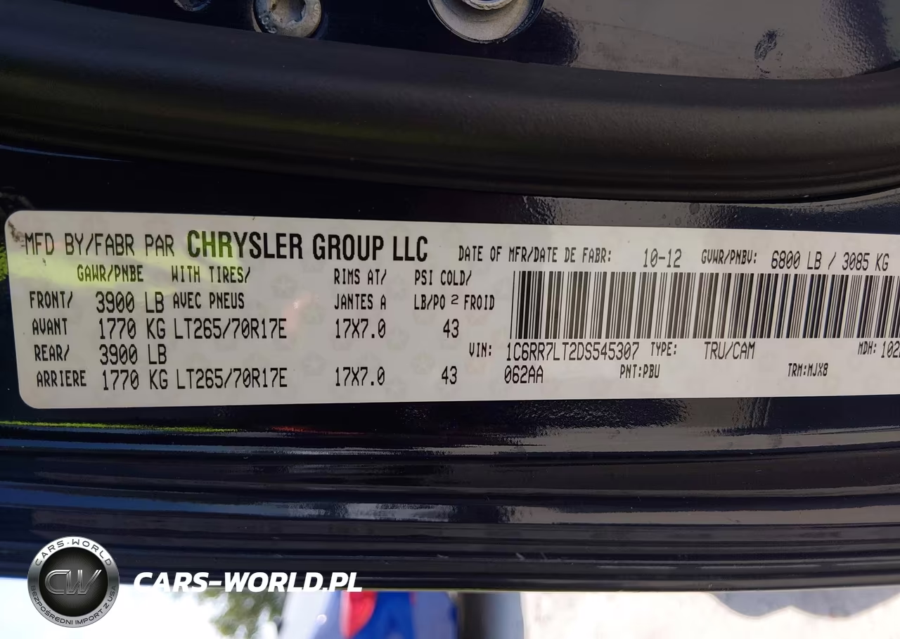 2013 Ram 1500 Slt VIN:1C6RR7LT2DS545307 - 9