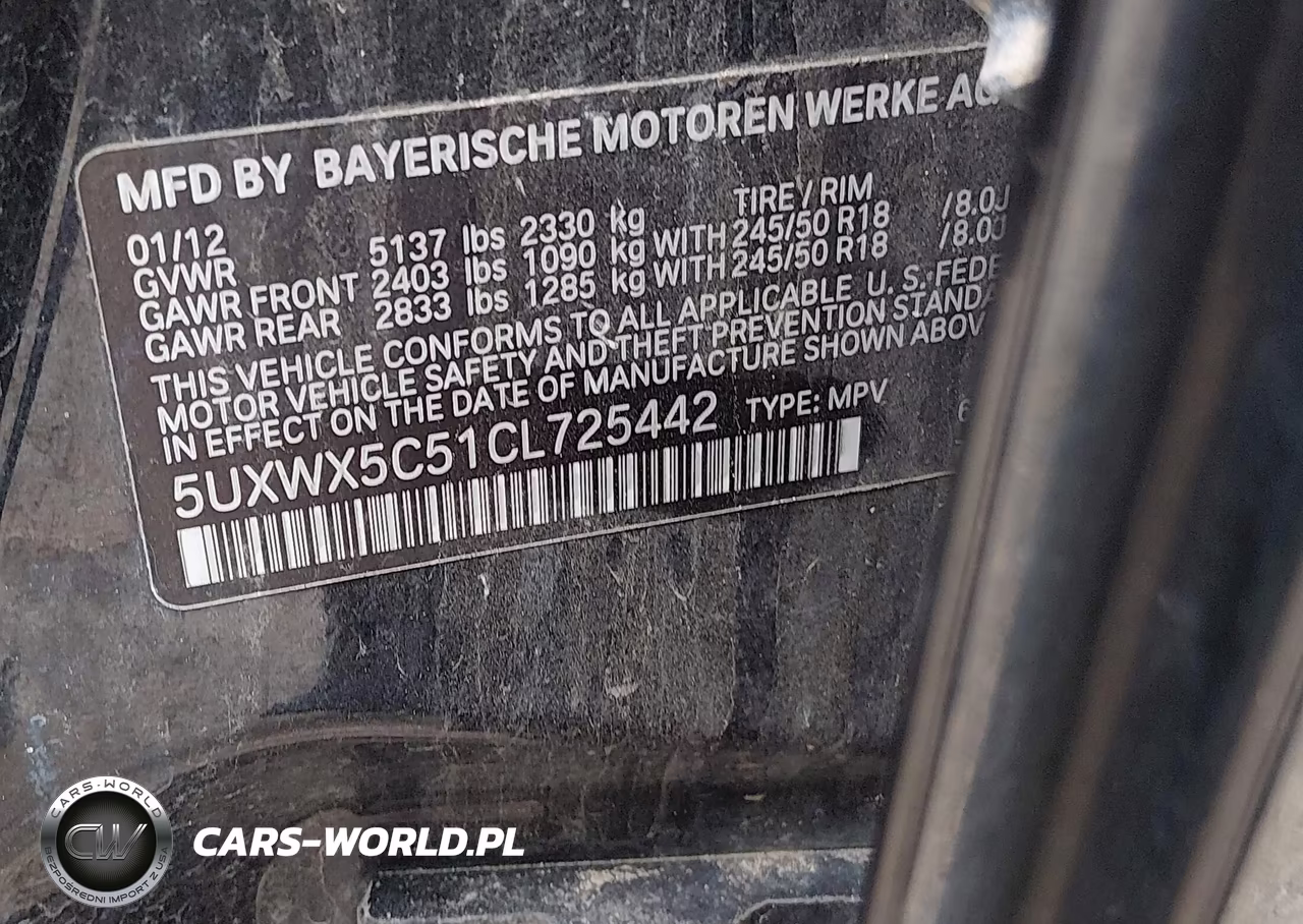 2012 BMW X3 xDrive28I VIN:5UXWX5C51CL725442 - 9