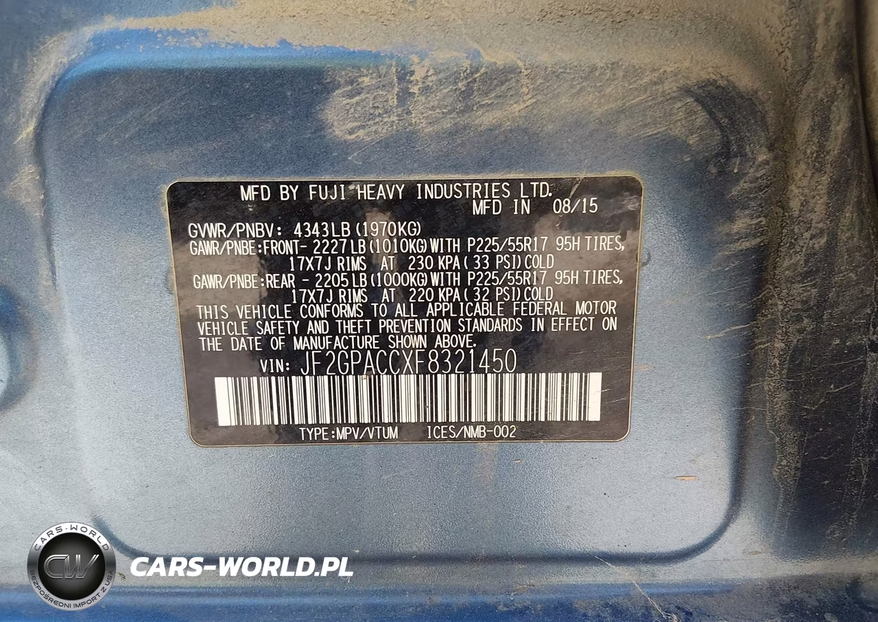 2015 Subaru Xv Crosstrek 2.0I Premium VIN:JF2GPACCXF8321450 - 9
