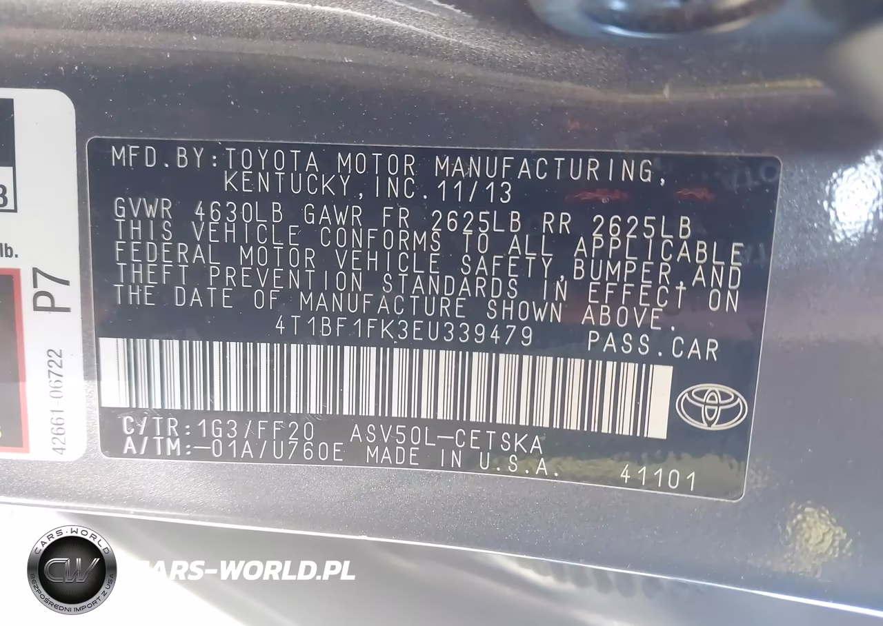 2014 Toyota Camry L-Se-Le-Xle VIN:4T1BF1FK3EU339479 - 9