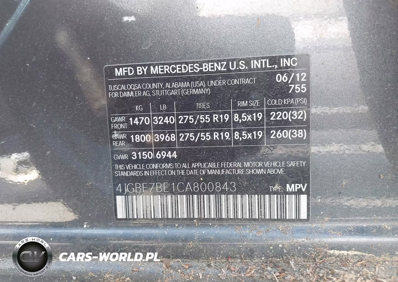 2012 Mercedes-Benz Gl 450 4Matic VIN:4JGBF7BE1CA800843 - 9