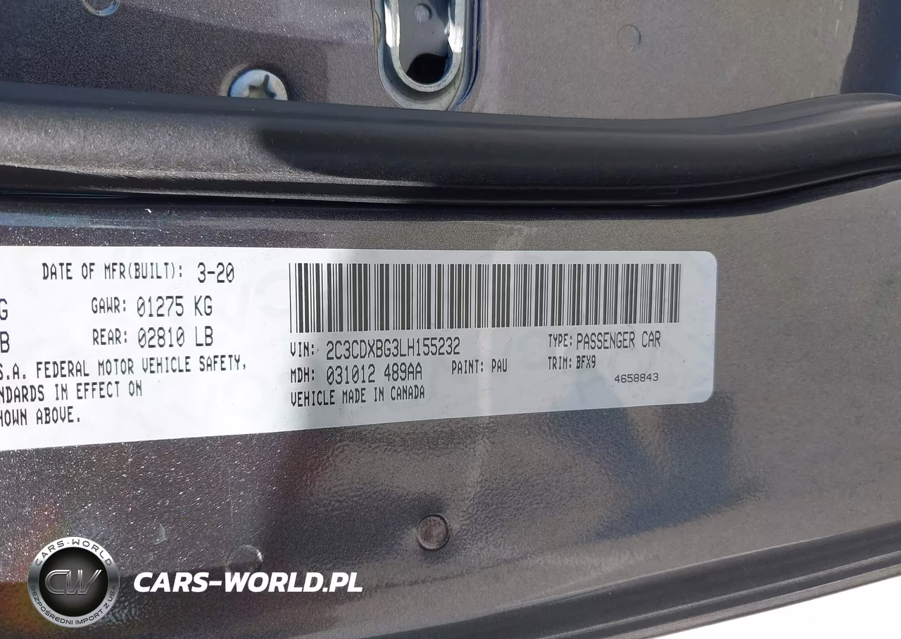 2020 Dodge Charger Sxt Rwd VIN:2C3CDXBG3LH155232 - 9