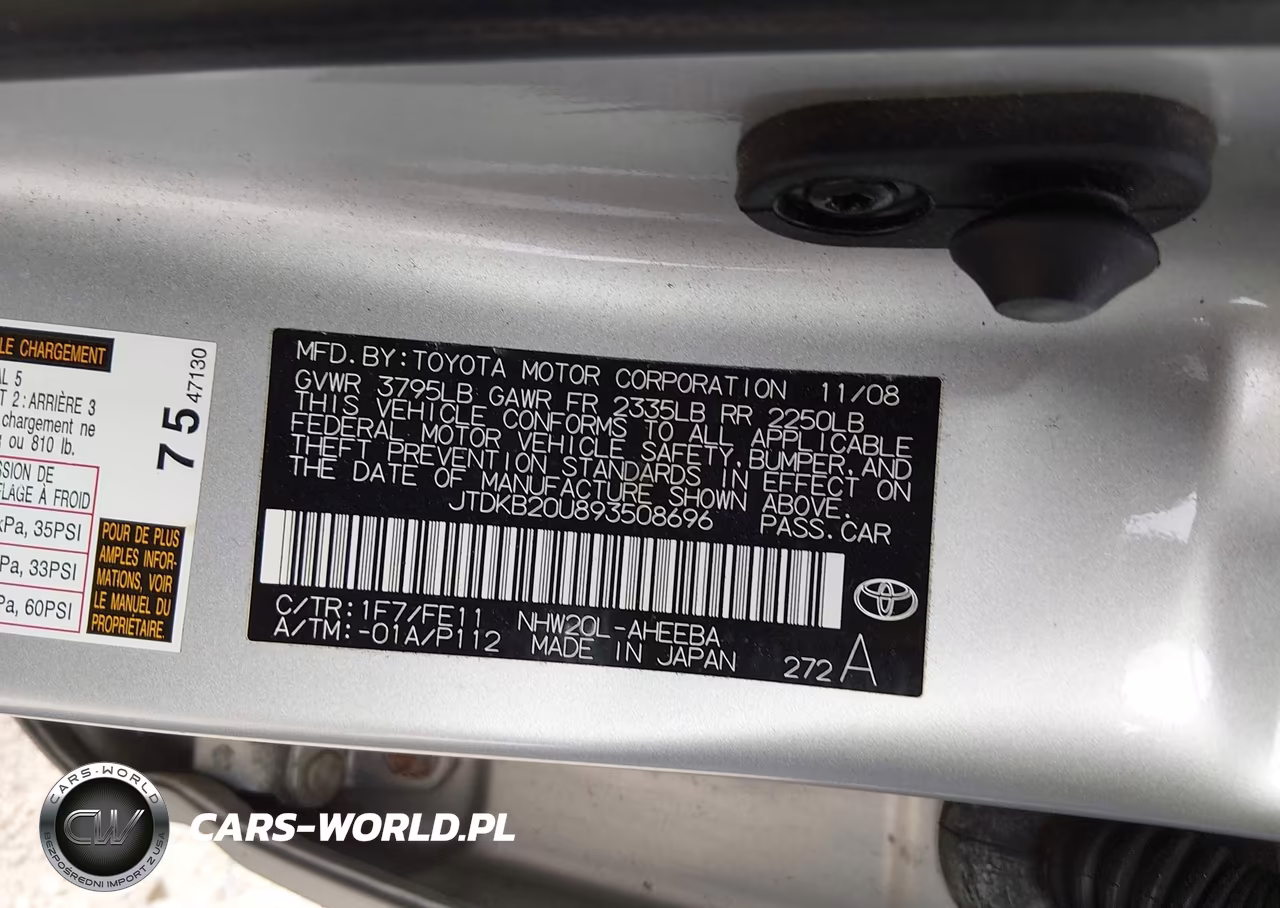 2009 Toyota Prius VIN:JTDKB20U893508696 - 9
