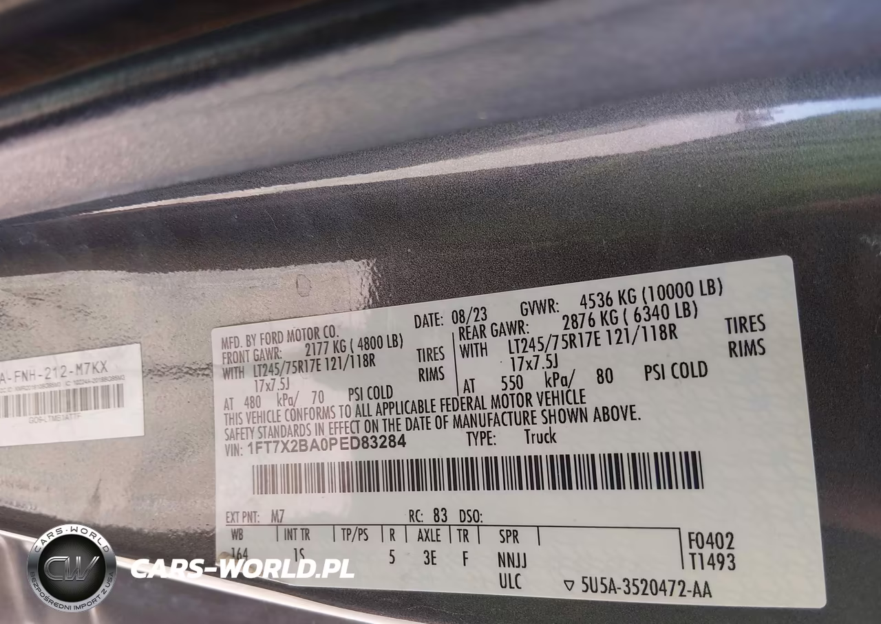 2023 Ford F-250 Xl VIN:1FT7X2BA0PED83284 - 9