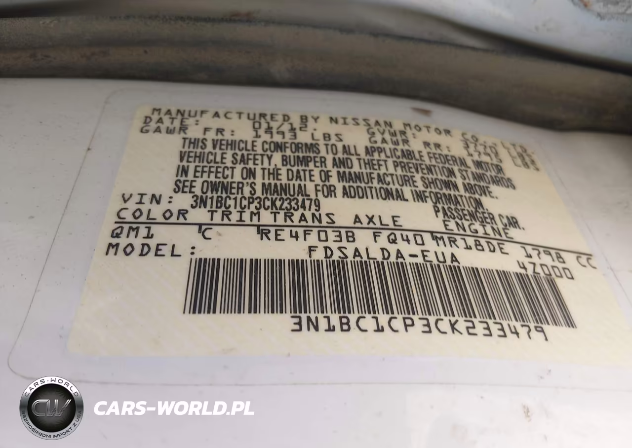 2012 Nissan Versa 1.8 S VIN:3N1BC1CP3CK233479 - 9