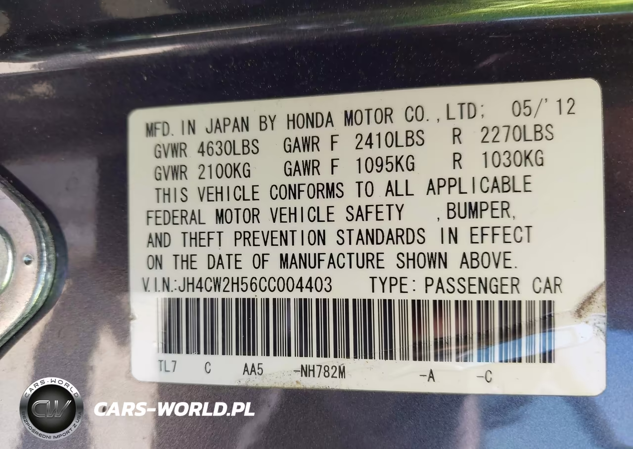 2012 Acura Tsx 2.4 VIN:JH4CW2H56CC004403 - 9