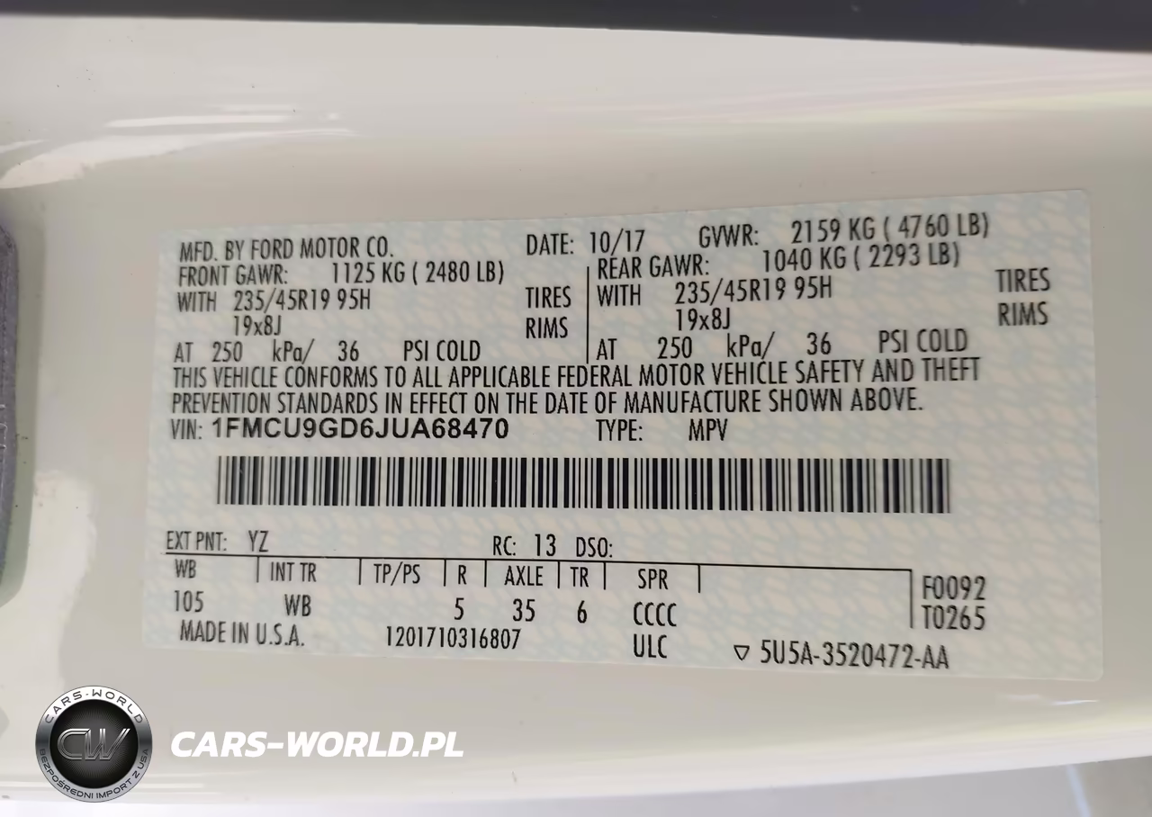 2018 Ford Escape Se VIN:1FMCU9GD6JUA68470 - 9