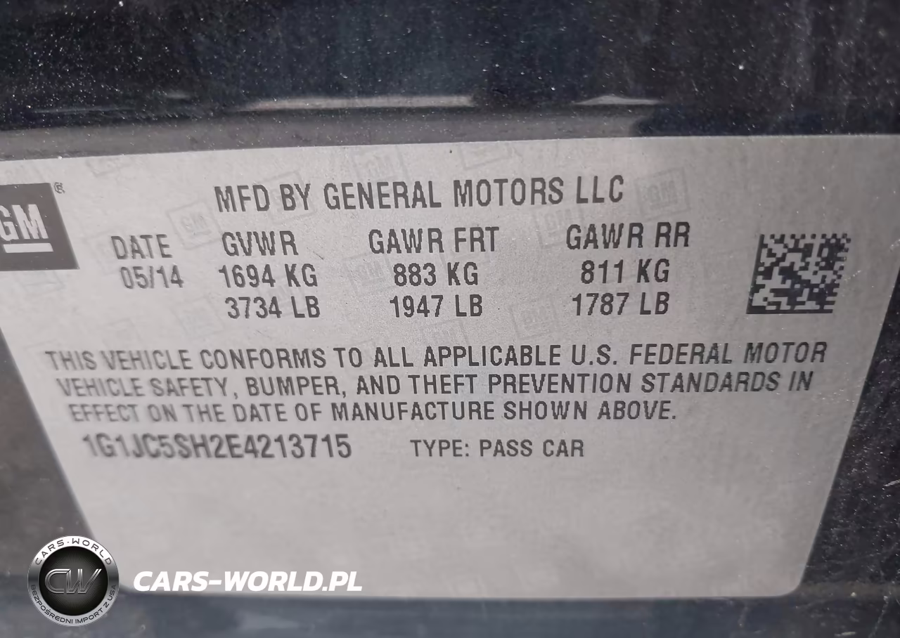 2014 Chevrolet Sonic Lt Auto VIN:1G1JC5SH2E4213715 - 9
