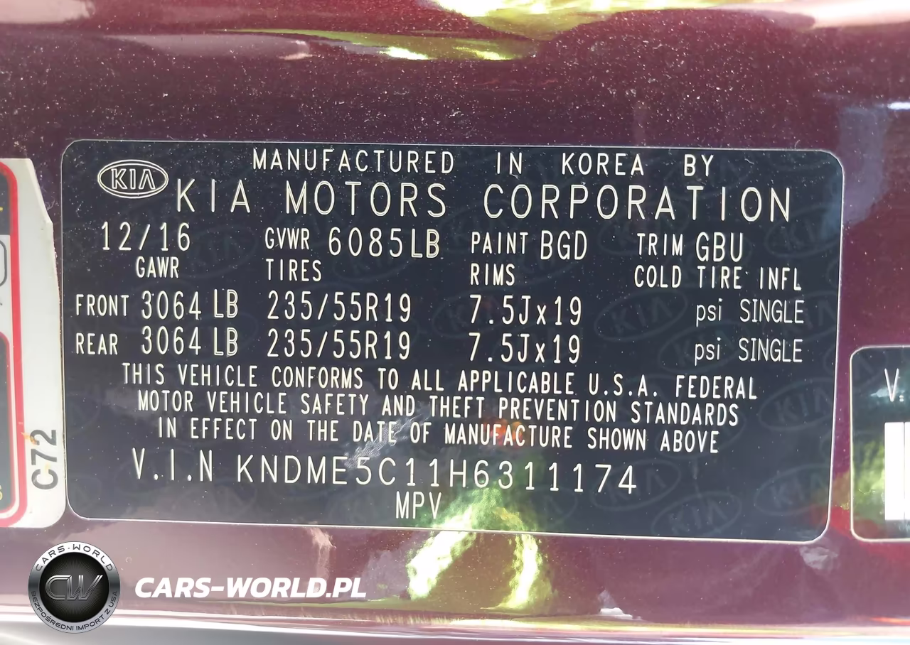2017 Kia Sedona Sx Luxury VIN:KNDME5C11H6311174 - 9