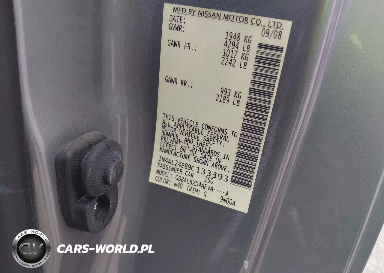2009 Nissan Altima 2.5 S VIN:1N4AL24E89C133393 - 9