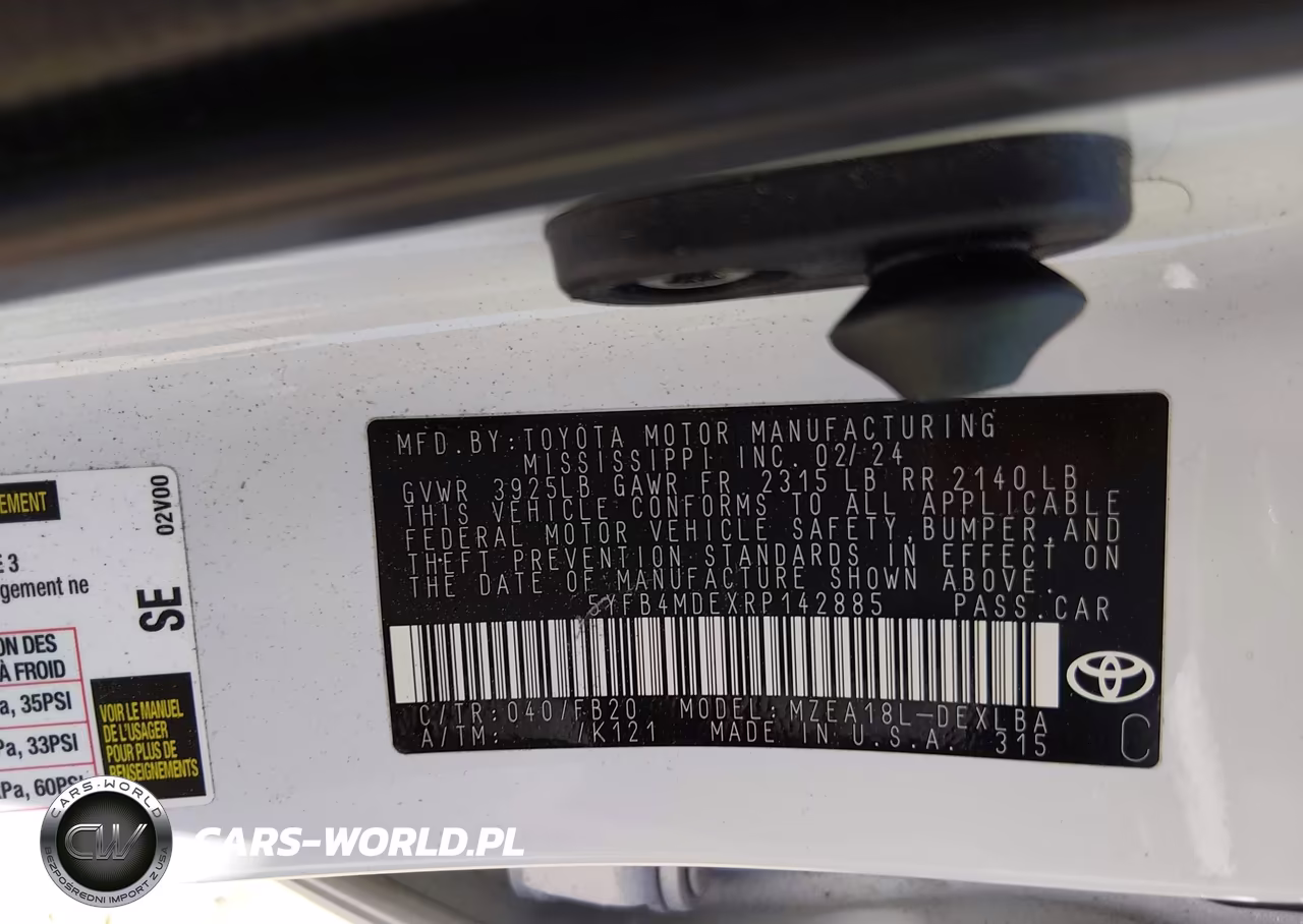 2024 Toyota Corolla Le VIN:5YFB4MDEXRP142885 - 9