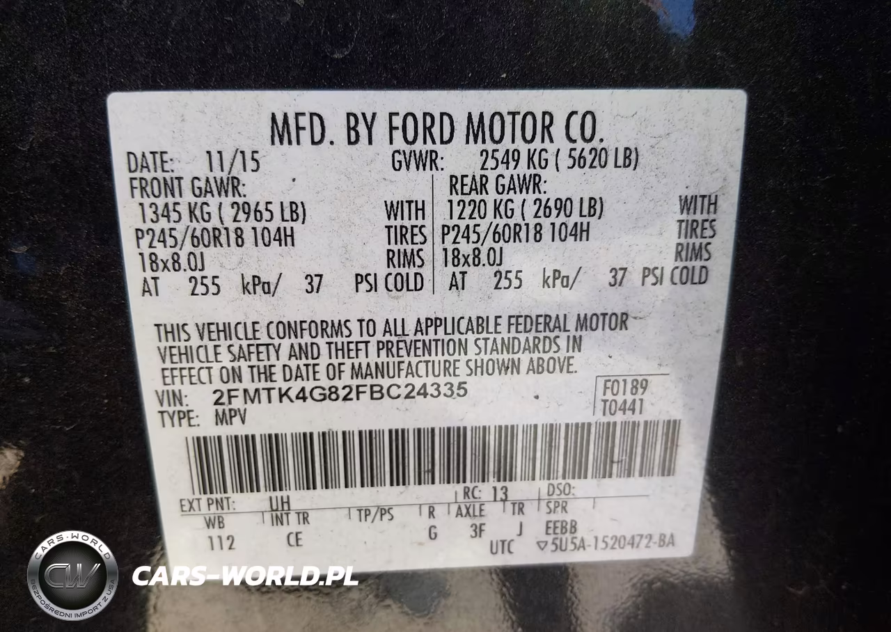 2015 Ford Edge Se VIN:2FMTK4G82FBC24335 - 9