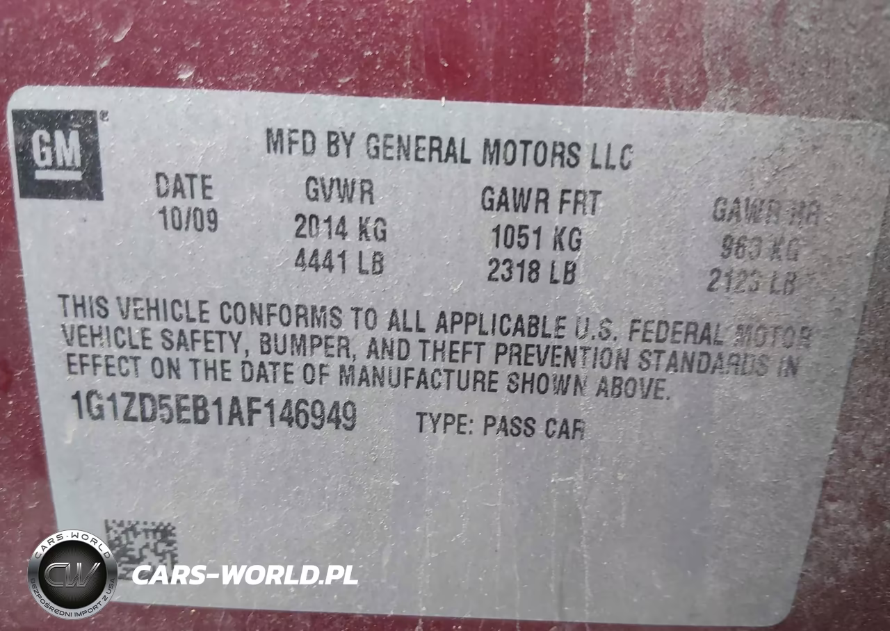 2010 Chevrolet Malibu Lt VIN:1G1ZD5EB1AF146949 - 9