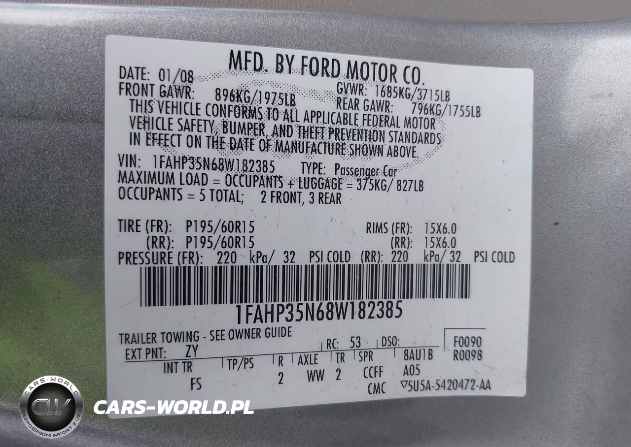 2008 Ford Focus Se-Ses VIN:1FAHP35N68W182385 - 9