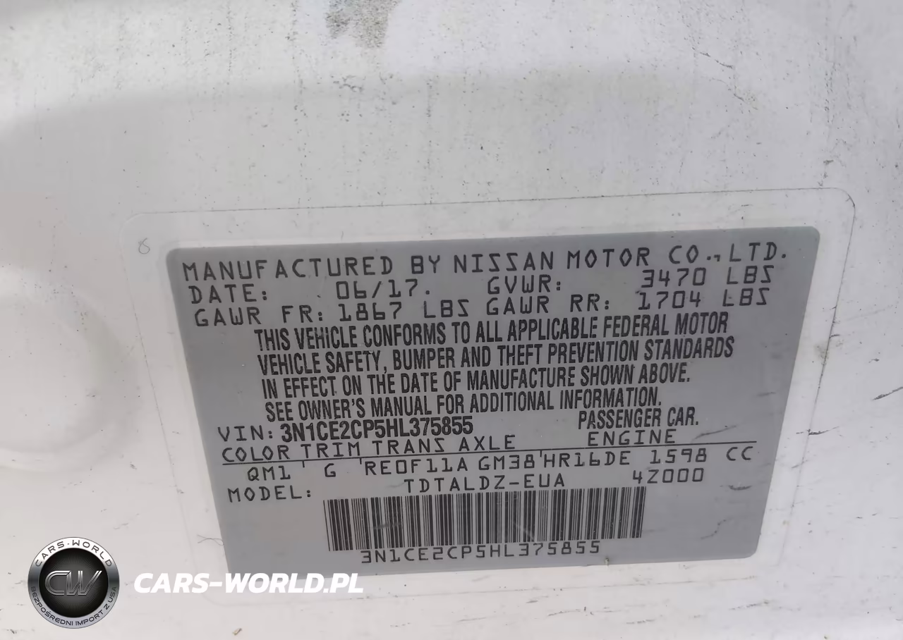 2017 Nissan Versa Note Sv VIN:3N1CE2CP5HL375855 - 9