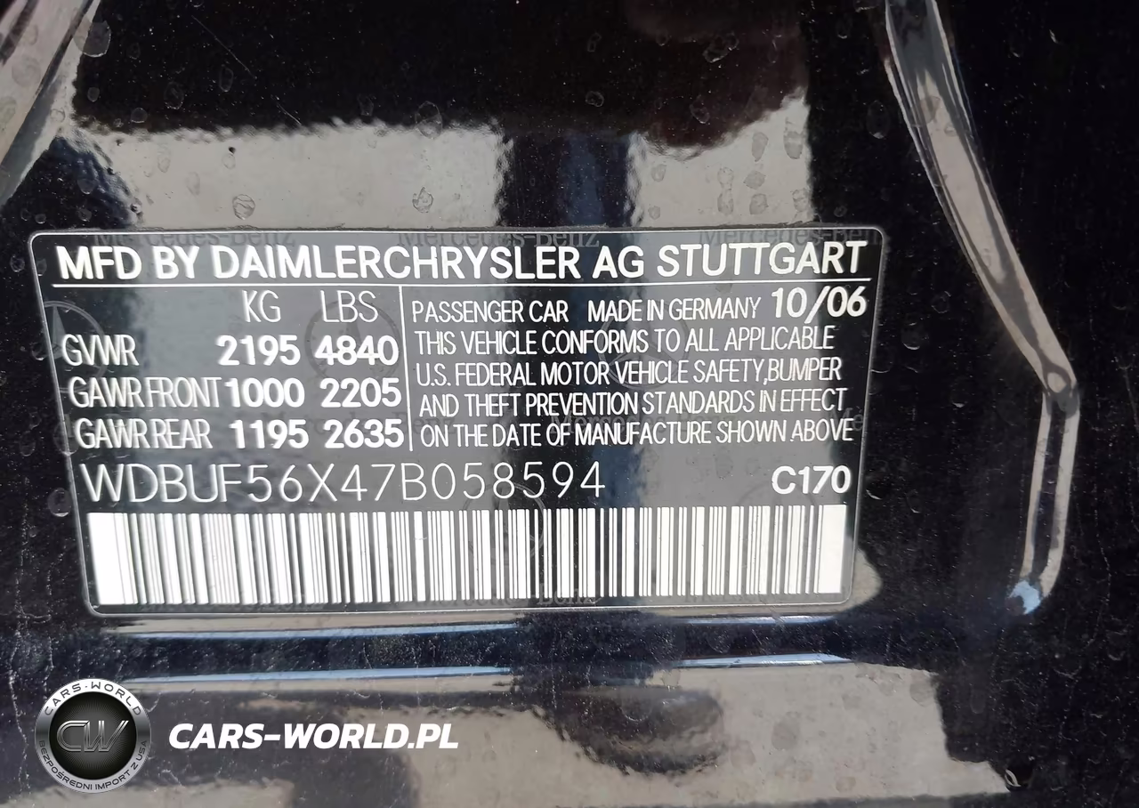 2007 Mercedes-Benz E 350 VIN:WDBUF56X47B058594 - 9