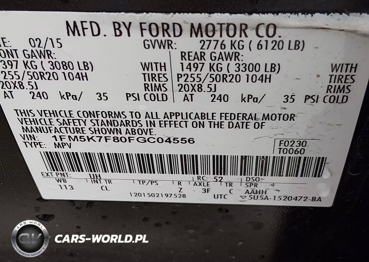 2015 Ford Explorer Limited VIN:1FM5K7F80FGC04556 - 9
